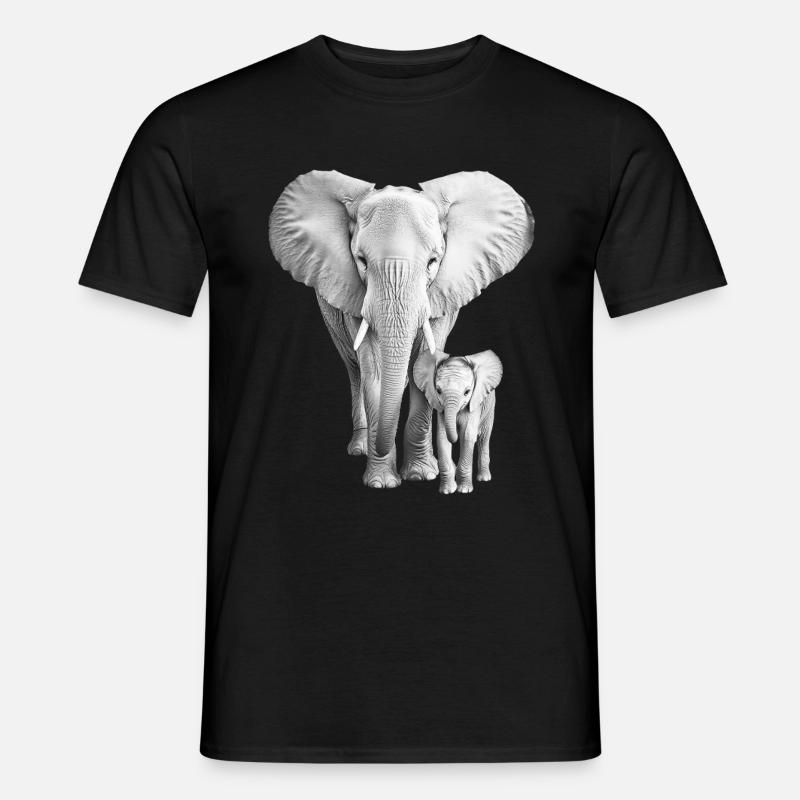 Elefant - Männer T-Shirt - Schwarz
