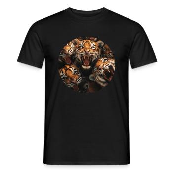 Tiger - Männer T-Shirt - Schwarz - Vorne - AI Model Male 178 light (178cm)