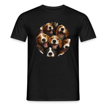 Beagle - Männer T-Shirt - Schwarz - Vorne - AI Model Male 178 light (178cm)
