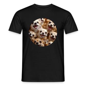 Chihuahua - Männer T-Shirt - Schwarz - Vorne - AI Model Male 178 light (178cm)