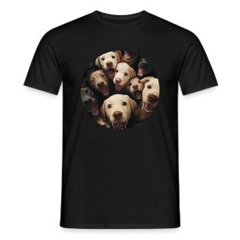 Labrador Retriever - Männer T-Shirt - Schwarz - Vorne - AI Model Male 178 light (178cm)
