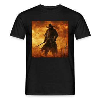 Cowboy - Männer T-Shirt - Schwarz - Vorne - AI Model Male 178 light (178cm)