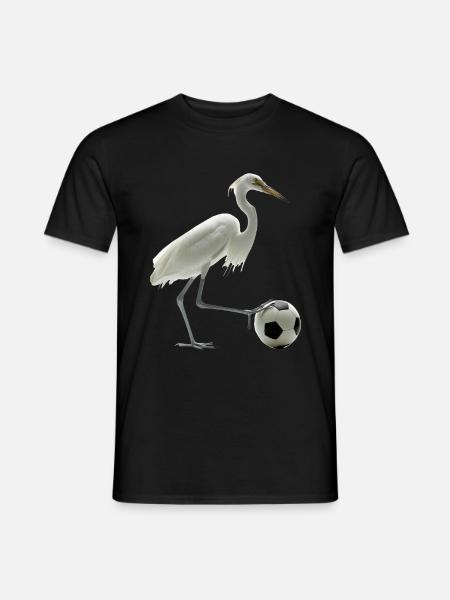 Reiher Vogel - Männer T-Shirt - Schwarz