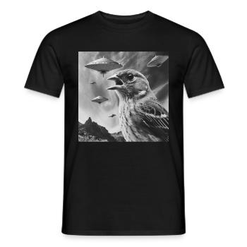 Finch Bird - Männer T-Shirt - Schwarz - Vorne - AI Model Male 178 light (178cm)
