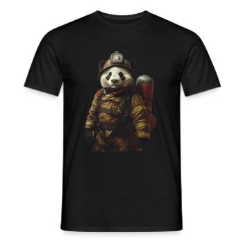 Panda - Männer T-Shirt - Schwarz - Vorne - AI Model Male 178 light (178cm)