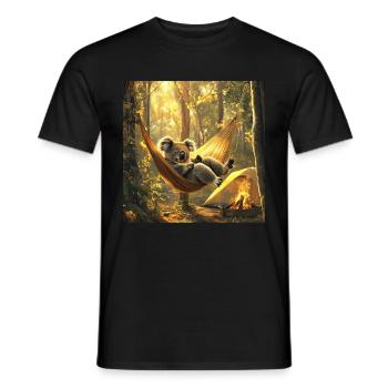 Koala - Männer T-Shirt - Schwarz - Vorne - AI Model Male 178 light (178cm)