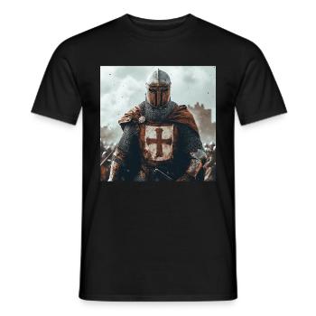 Soldat Krieger - Männer T-Shirt - Schwarz - Vorne - AI Model Male 178 light (178cm)