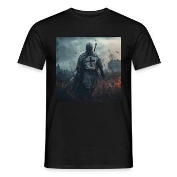 Soldat Krieger - Männer T-Shirt - Schwarz - Vorne - AI Model Male 178 light (178cm)