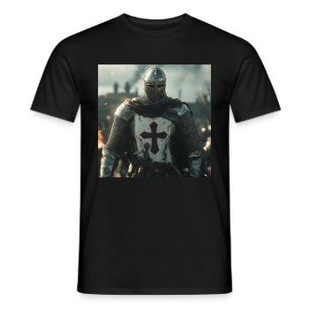 Soldat Krieger - Männer T-Shirt - Schwarz - Vorne - AI Model Male 178 light (178cm)