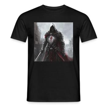 Soldat Krieger - Männer T-Shirt - Schwarz - Vorne - AI Model Male 178 light (178cm)