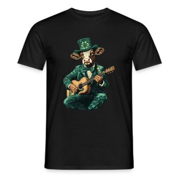 Kuh - Männer T-Shirt - Schwarz - Vorne - AI Model Male 178 light (178cm)