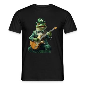 Frosch - Männer T-Shirt - Schwarz - Vorne - AI Model Male 178 light (178cm)