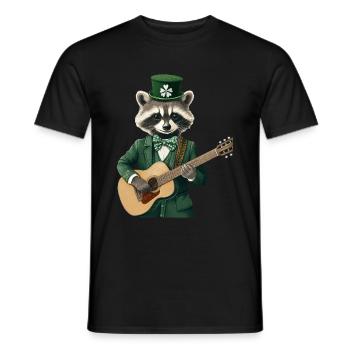 Waschbär - Männer T-Shirt - Schwarz - Vorne - AI Model Male 178 light (178cm)