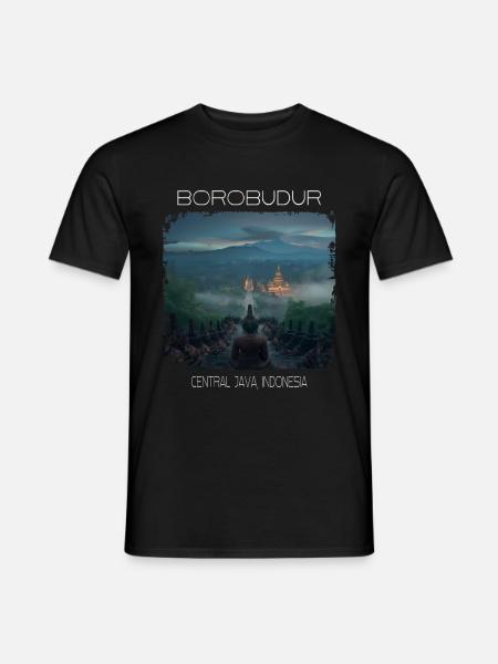 Borobudur - Männer T-Shirt - Schwarz