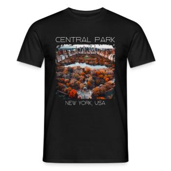 Zentralpark - Männer T-Shirt - Schwarz - Vorne - AI Model Male 178 light (178cm)