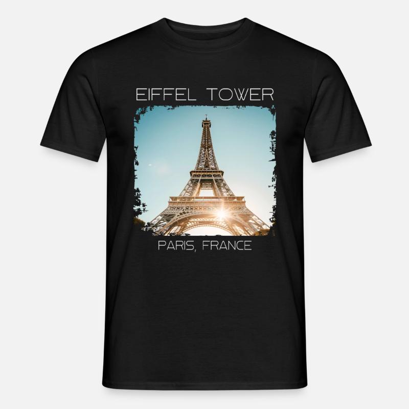 Eiffelturm - Männer T-Shirt - Schwarz