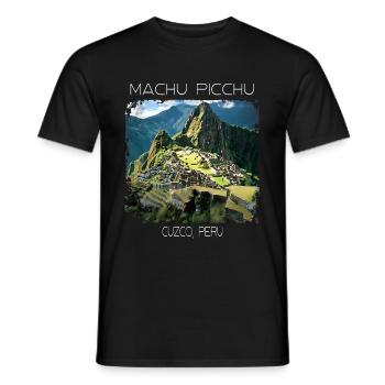 Machu Picchu - Männer T-Shirt - Schwarz - Vorne - AI Model Male 178 light (178cm)