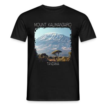 Berg Kalimanjaro - Männer T-Shirt - Schwarz - Vorne - AI Model Male 178 light (178cm)