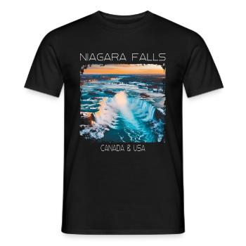 Niagarafälle - Männer T-Shirt - Schwarz - Vorne - AI Model Male 178 light (178cm)