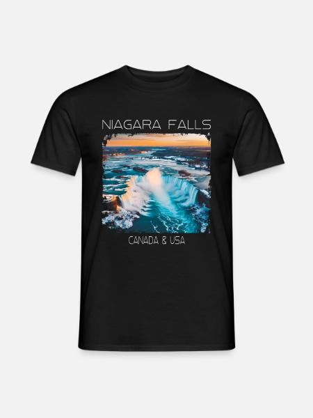 Niagarafälle - Männer T-Shirt - Schwarz