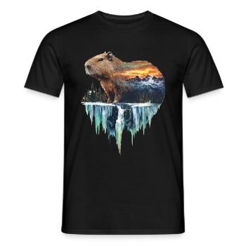 Wasserschwein - Männer T-Shirt - Schwarz - Vorne - AI Model Male 178 light (178cm)