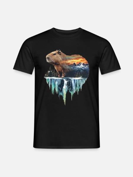 Wasserschwein - Männer T-Shirt - Schwarz