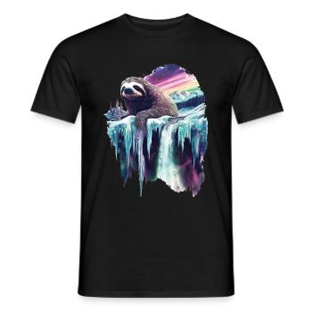 Faultier - Männer T-Shirt - Schwarz - Vorne - AI Model Male 178 light (178cm)
