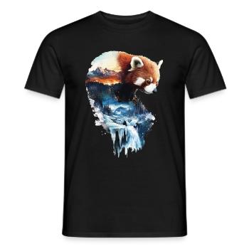 Roter Panda - Männer T-Shirt - Schwarz - Vorne - AI Model Male 178 light (178cm)