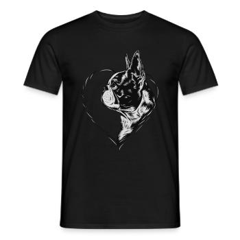 Boston Terrier - Männer T-Shirt - Schwarz - Vorne - AI Model Male 178 light (178cm)