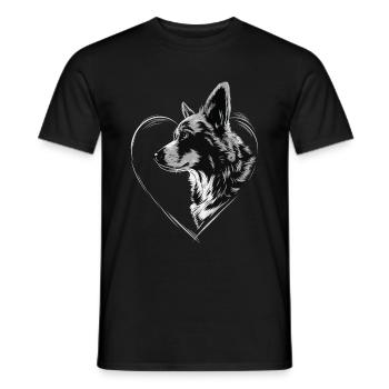 Corgi - Männer T-Shirt - Schwarz - Vorne - AI Model Male 178 light (178cm)