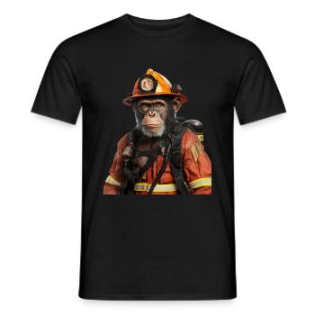 Schimpanse - Männer T-Shirt - Schwarz - Vorne - AI Model Male 178 light (178cm)