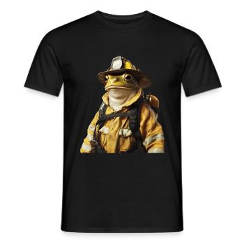 Frosch - Männer T-Shirt - Schwarz - Vorne - AI Model Male 178 light (178cm)