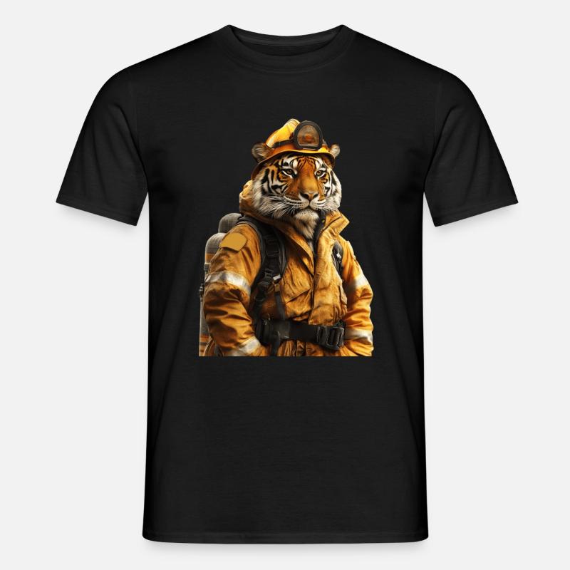 Tiger - Männer T-Shirt - Schwarz