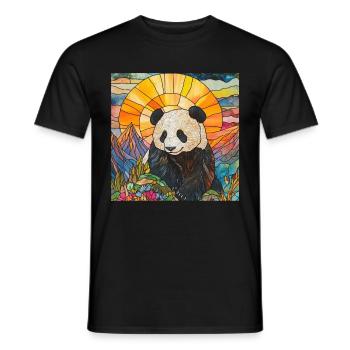 Panda - Männer T-Shirt - Schwarz - Vorne - AI Model Male 178 light (178cm)