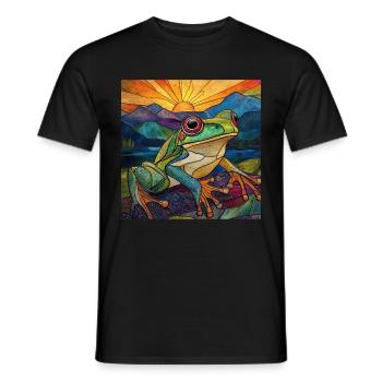 Frosch - Männer T-Shirt - Schwarz - Vorne - AI Model Male 178 light (178cm)