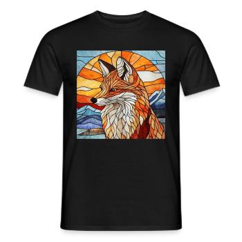 Fuchs - Männer T-Shirt - Schwarz - Vorne - AI Model Male 178 light (178cm)
