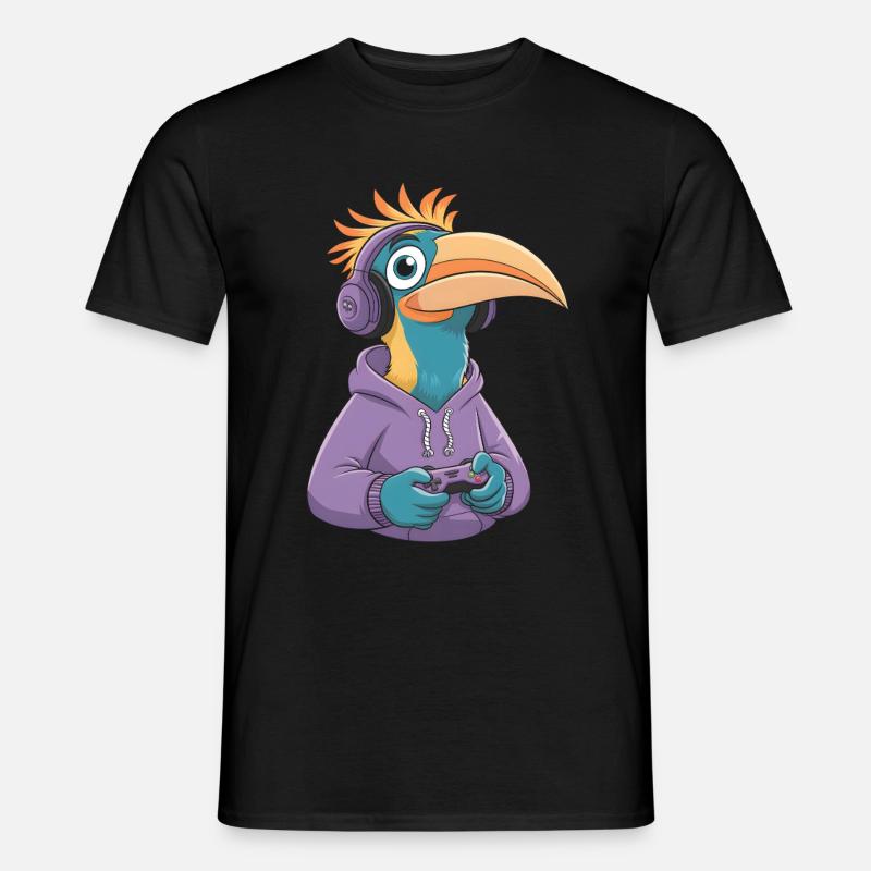 Nashornvogel - Männer T-Shirt - Schwarz