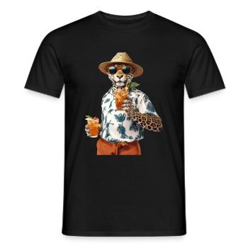 Jaguar - Männer T-Shirt - Schwarz - Vorne - AI Model Male 178 light (178cm)