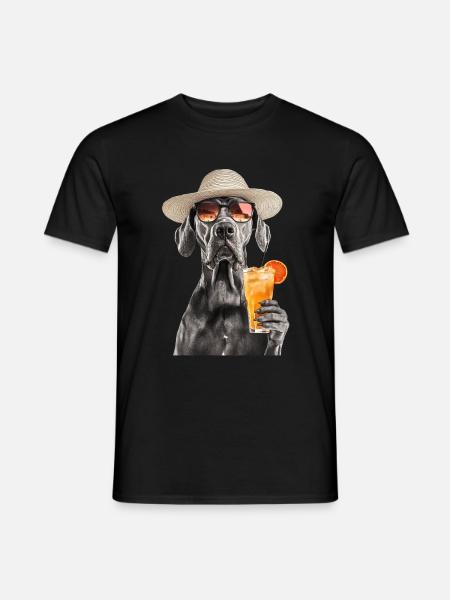 Deutsche Dogge - Männer T-Shirt - Schwarz