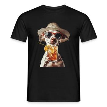 Whippet - Männer T-Shirt - Schwarz - Vorne - AI Model Male 178 light (178cm)