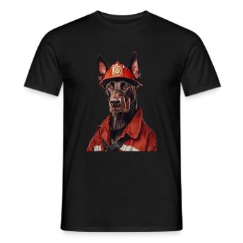Dobermann - Männer T-Shirt - Schwarz - Vorne - AI Model Male 178 light (178cm)
