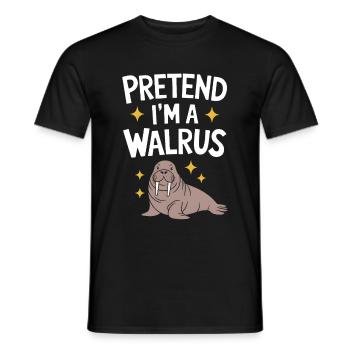 Walross - Männer T-Shirt - Schwarz - Vorne - AI Model Male 178 light (178cm)