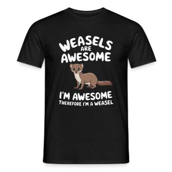 Wiesel - Männer T-Shirt - Schwarz - Vorne - AI Model Male 178 light (178cm)