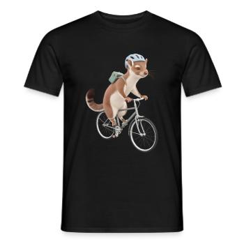 Wiesel - Männer T-Shirt - Schwarz - Vorne - AI Model Male 178 light (178cm)