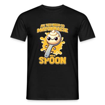 Mayonnaise - Männer T-Shirt - Schwarz - Vorne - AI Model Male 178 light (178cm)