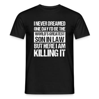 Weltgrößter Schwiegersohn - lustiges Familiengeschenk - Männer T-Shirt - Schwarz - Vorne - AI Model Male 178 light (178cm)