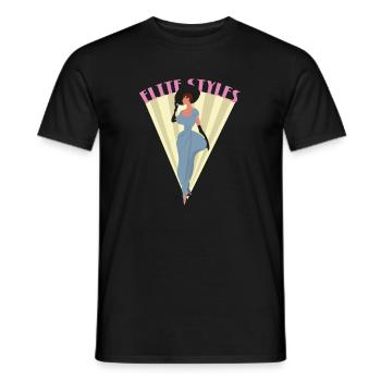 Frauen Style Shirt - Männer T-Shirt - Schwarz - Vorne - AI Model Male 178 light (178cm)
