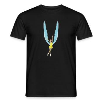 Ange de patinage artistique - T-shirt homme - noir - Devant - AI Model Male 178 light (178cm)