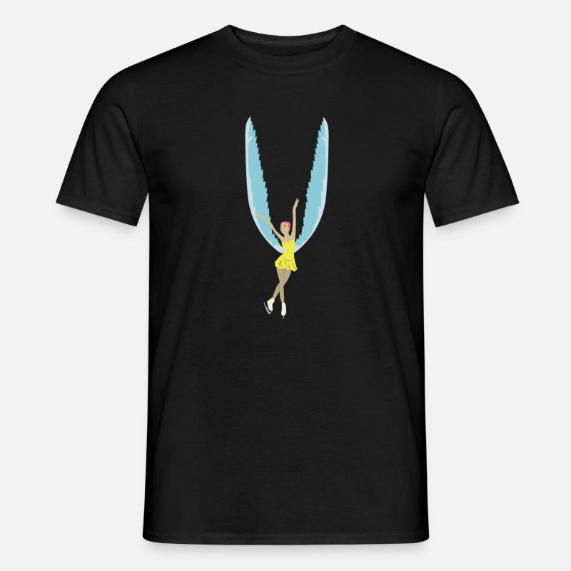 Eiskunstlauf Engel - Männer T-Shirt - Schwarz
