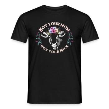 Nicht Deine Milch Kuh Streik Vegan Geschenk Vegi - Männer T-Shirt - Schwarz - Vorne - AI Model Male 178 light (178cm)